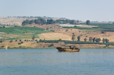 Mount of Beatitudes from the Sea Mount of Beatitudes from the Sea