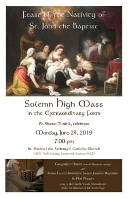 Solemn High Mass John the Baptist (poster)